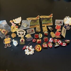 Lot of 40 Vintage Collectible Canadian Aviation Legion Lapel Pins